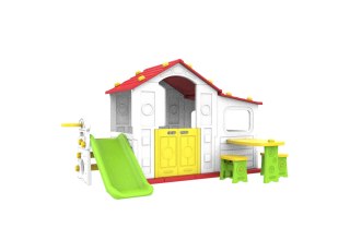 Duży Dom Z Przedsionkiem 4w1 Czerwony Dach