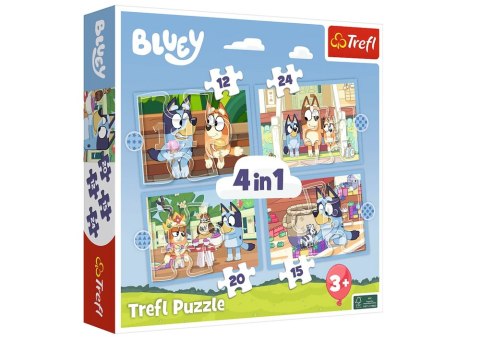 Puzzle - 4w1 (12, 15, 20, 24) - Bluey i jego świat - BBC BlueyFSC Mix 70% - 34637 Puzzle - 4w1 (12, 15, 20, 24) - Bluey i jego świat - BBC BlueyFSC Mix 70% - 34637