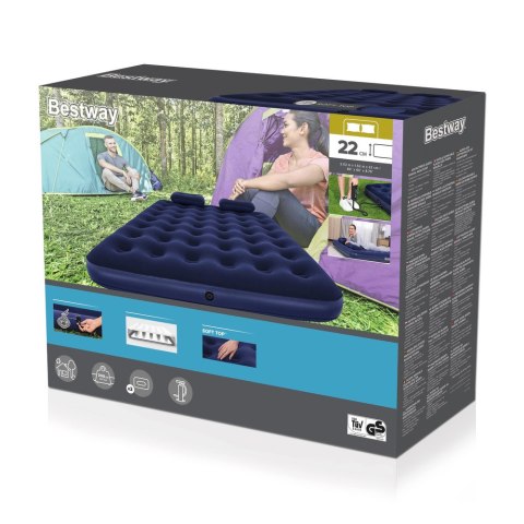 Dmuchany Materac, Pompka 203 x 152 x 22 cm Bestway 67374 Dmuchany Materac, Pompka 203 x 152 x 22 cm Bestway 67374