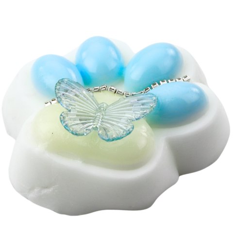 Gniotek Kocia Łapka Antystresowa Sensoryczna Squishy Ozdoby Biało-Niebieska Gniotek Kocia Łapka Antystresowa Sensoryczna Squishy Ozdoby Biało-Niebieska