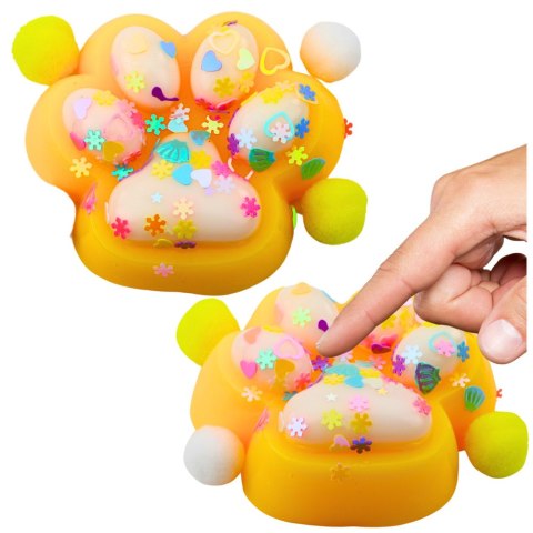 Gniotek Kocia Łapka Antystresowa Sensoryczna Squishy Żółta Gniotek Kocia Łapka Antystresowa Sensoryczna Squishy Żółta