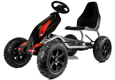 Gokart na Pedały B012 Pompowane Koła Czarny Gokart na Pedały B012 Pompowane Koła Czarny