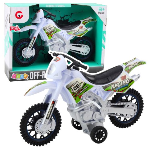 Motor Crossowy Off-Road Napęd Światła Dźwięki Biały Motor Crossowy Off-Road Napęd Światła Dźwięki Biały