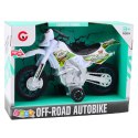 Motor Crossowy Off-Road Napęd Światła Dźwięki Biały