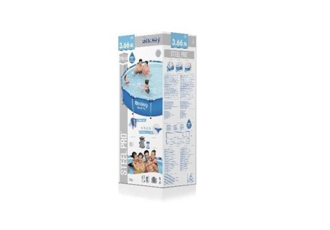 Basen ogrodowy stelażowy 366 x 76 cm zestaw Bestway 56681 Basen ogrodowy stelażowy 366 x 76 cm zestaw Bestway 56681