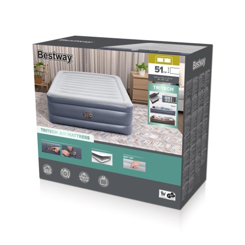 Dmuchany Materac 203 x 152 x 51 cm Bestway 6713I Dmuchany Materac 203 x 152 x 51 cm Bestway 6713I