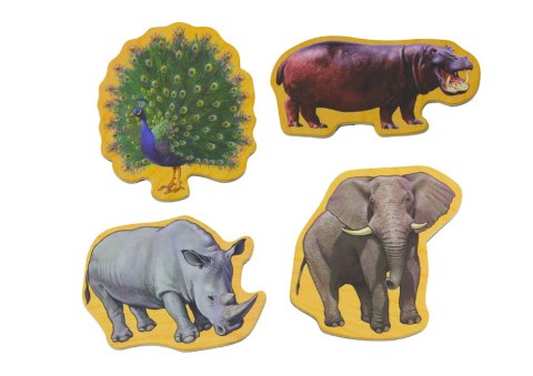Zestaw Magnesy Drewniane Dzikie Zwierzęta Safari 20 Sztuk Zestaw Magnesy Drewniane Dzikie Zwierzęta Safari 20 Sztuk
