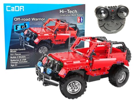 Klocki Konstrukcyjne Jeep Zdalnie Sterowany CADA 2.4G 531 Elementów Klocki Konstrukcyjne Jeep Zdalnie Sterowany CADA 2.4G 531 Elementów