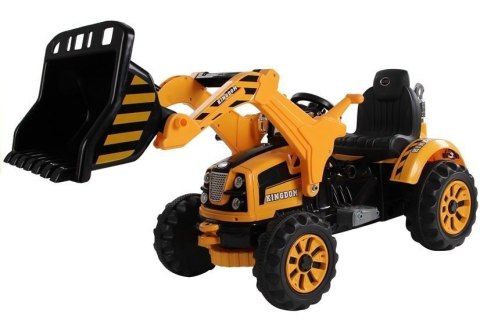 Traktor na akumulator z Łyżką Koparka Pomarańczowy Traktor na akumulator z Łyżką Koparka Pomarańczowy