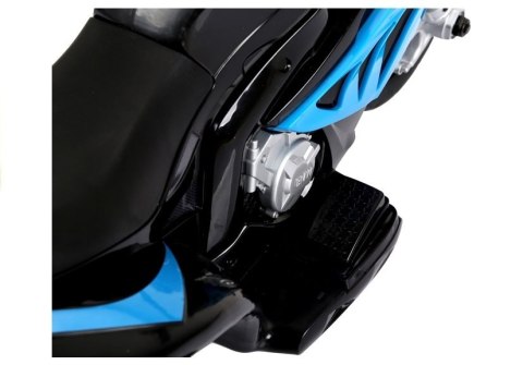 Motor na akumulator BMW S1000RR Trójkołowy Niebieski Motor na akumulator BMW S1000RR Trójkołowy Niebieski