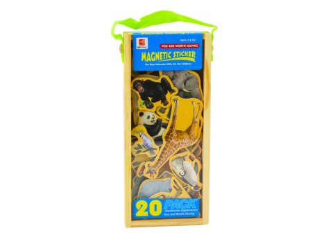 Zestaw Magnesy Drewniane Zwierzęta 20 Sztuk Kolorowe Zestaw Magnesy Drewniane Zwierzęta 20 Sztuk Kolorowe