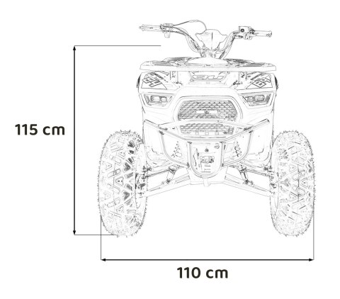 Pojazd Quad Spalinowy 200CC MONSTER Pomarańczowy