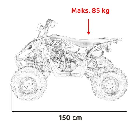 Pojazd Quad Spalinowy DESERT STORM LIFT Pomarańczowy