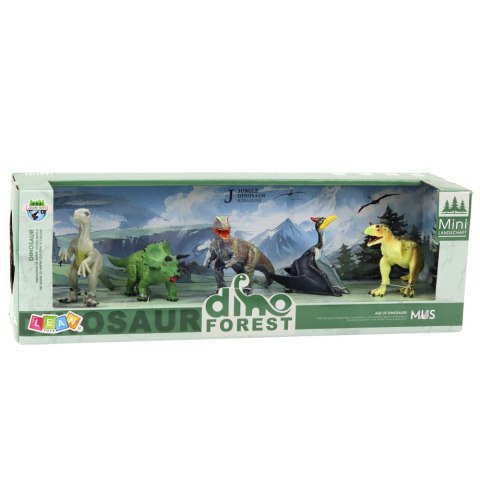 Zestaw Realistycznych Figurek Dinozaurów Las 5el