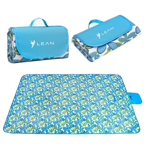 Koc Piknikowy Plażowy Składany W Kwiaty LEAN 150 x 200cm