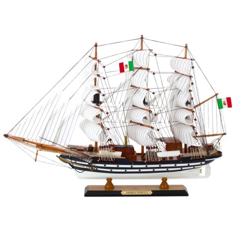 Model Kolekcjonerski Dekoracyjny Statek Żaglowiec Amerigo Vespucci 64x46cm