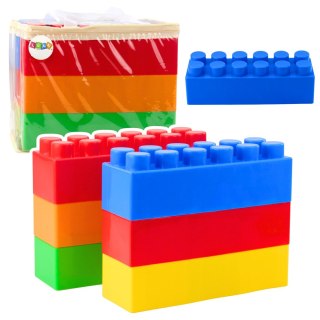 Zestaw Duże Klocki Konstrukcyjne W Torbie Kolorowe 28,5x9x9 cm 6el.
