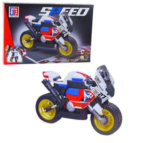 Klocki Konstrukcyjne Motor Motocykl Robot 2w1 217-222 el. Mix