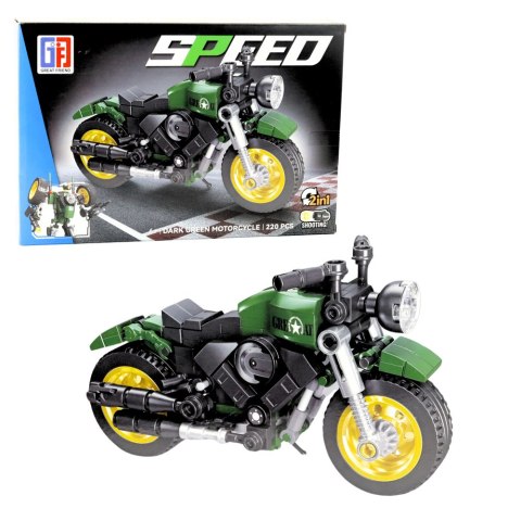 Klocki Konstrukcyjne Motor Motocykl Robot 2w1 217-222 el. Mix