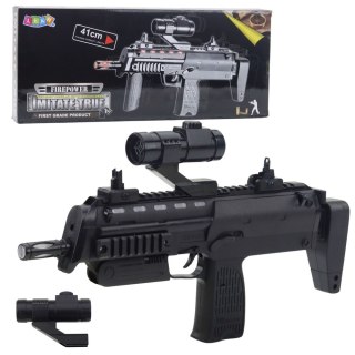 Karabin Zabawkowy Broń Światła Dźwięki Celownik Czarny 41cm