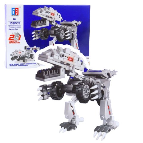 Klocki Konstrukcyjne Dinozaur Auto 2w1 105-132 el. Mix