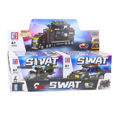 Klocki Konstrukcyjne Pojazdy Środki Transportu SWAT 2w1 92-117 el.