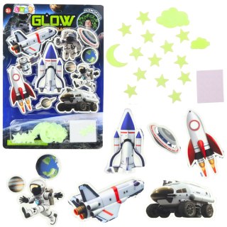 Naklejki Fluorescencyjne Świecące Na Ścianę Kosmos Statki Gwiazdki