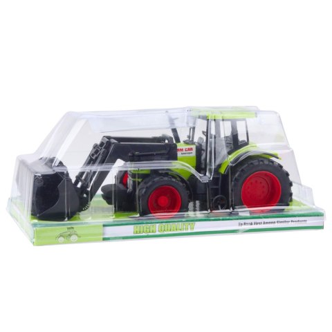 Traktor Pojazd Rolniczy Farmerski Z Chwytakiem Zielony