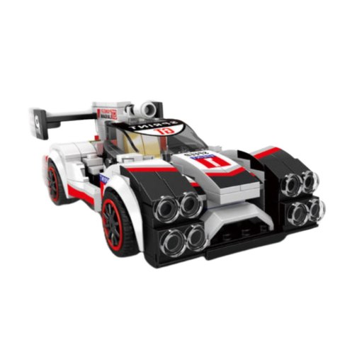 Klocki Konstrukcyjne Auto Sportowe Wyścigówka Robot 2w1 Biały 341 el.