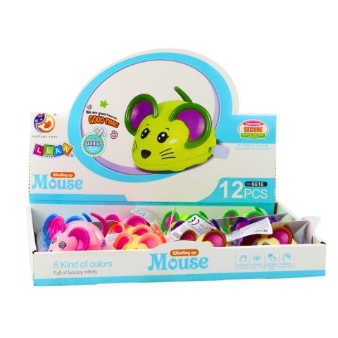 Myszka Nakręcana Jeździ Porusza Ogonkiem 8cm Mix Kolor