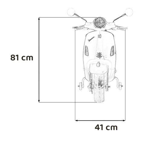 Pojazd Skuter Vespa ROMA Czerwony