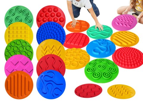 Sylikonowe Dyski Plansze Sensoryczne Kolorowe Ścieżka Sensoryczna 20 Szt