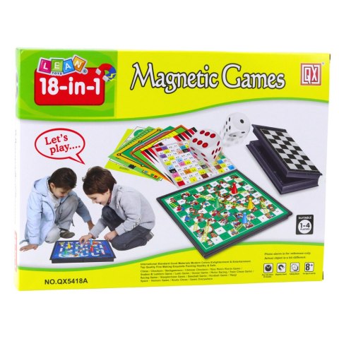 Zestaw Gier 18w1 Szachy Magnetyczne