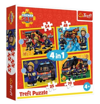 Puzzle - 4w1 - Strażak na sygnale / Fireman SamFSC Mix 70% 34348