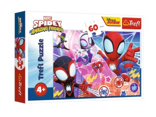Puzzle - 60 - Bohaterska przygoda / Spidey and his Amazing Friends MarvelFSC Mix 70% 17410