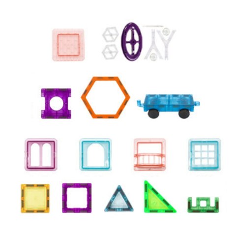 Zestaw Klocki Mgnetyczne Konstrukcyjne Edukacyjne Kolorowe 70el