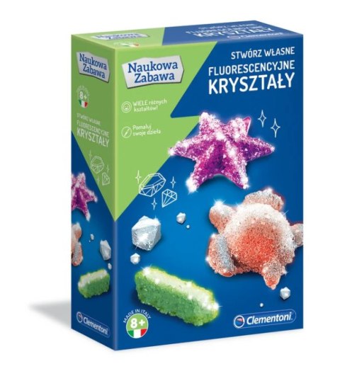 Naukowa Zabawa Zestaw Fluorescencyjne Kryształy Język Polski Clementoni 60584