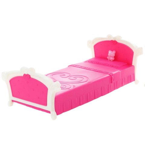 Zestaw Sypialnia Dla Lalek Toaletka Krzesełko Łóżko Różowe