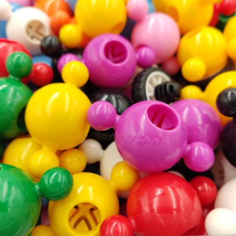 Klocki konstrukcyjne Loowi Zwierzęta kulki 308 elementów 4+