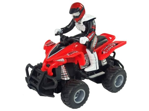 Quad Zdalnie Sterowany Czerwony 1:16 Na Baterie