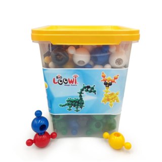 Duże klocki konstrukcyjne Big Loowi kulki 110 elementów 3+