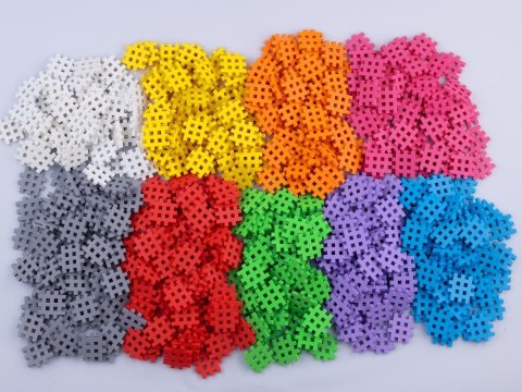 Klocki edukacyjne Marioinex Mini Waffle EDU 500 elementów dla 4-latka wspierające motorykę