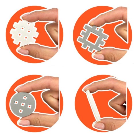 Klocki edukacyjne Marioinex Mini Waffle Konstruktor 140 elementów dla 4-latka wspierające motorykę