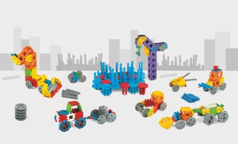 Klocki edukacyjne Marioinex Mini Waffle Konstruktor 140 elementów dla 4-latka wspierające motorykę