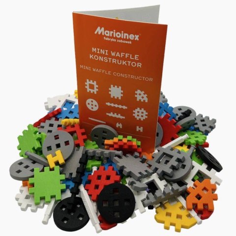 Klocki edukacyjne Marioinex Mini Waffle Wafle Konstruktor 500 elementów dla 4-latka wspierające m...