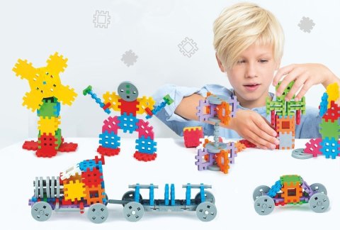 Klocki edukacyjne Marioinex Mini Waffle Wafle Konstruktor 500 elementów dla 4-latka wspierające m...