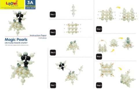 Klocki konstrukcyjne Loowi kulki Black and White 125 elementów 4+