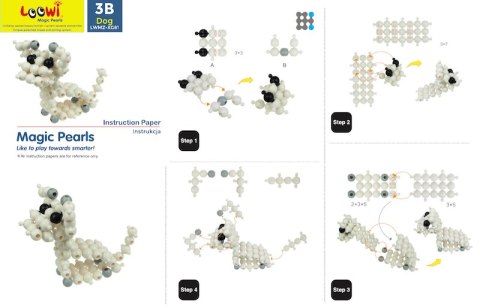 Klocki konstrukcyjne Loowi kulki Black and White 125 elementów 4+