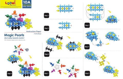 Klocki konstrukcyjne Loowi kulki zestaw edukacyjny 525 elementów 4+