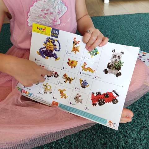 Klocki konstrukcyjne Loowi kulki zielone 125 elementów 4+